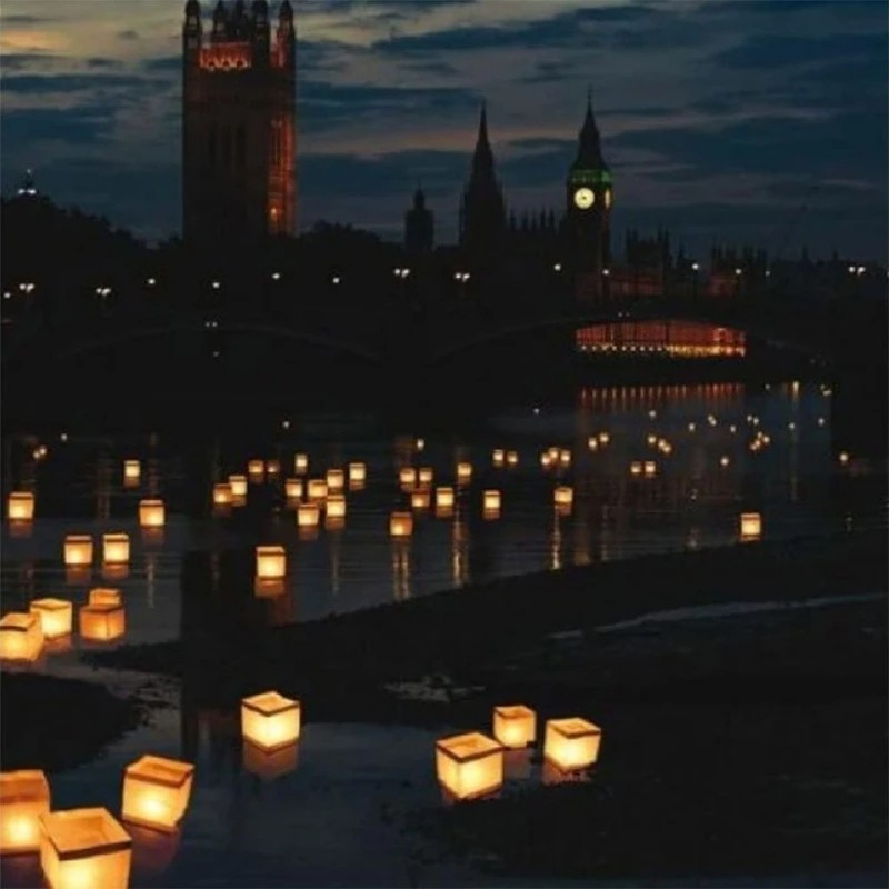 10x Water Floating Paper Lantern