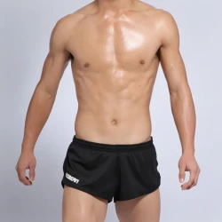 Men's Home Yoga Running Gym Panties Men's Sports Shorts Black