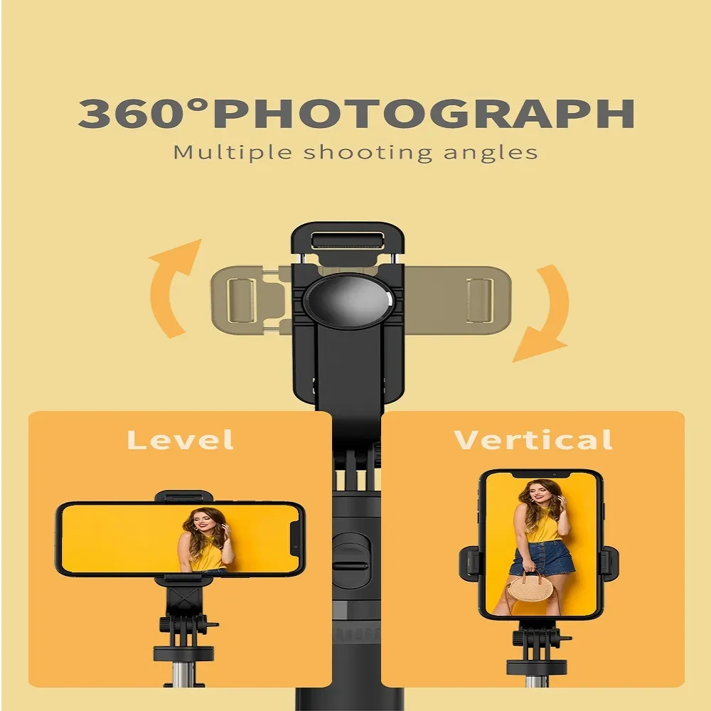 Compatible with Apple, Bluetooth Wireless Selfie Stick Tripod Foldable Monopod