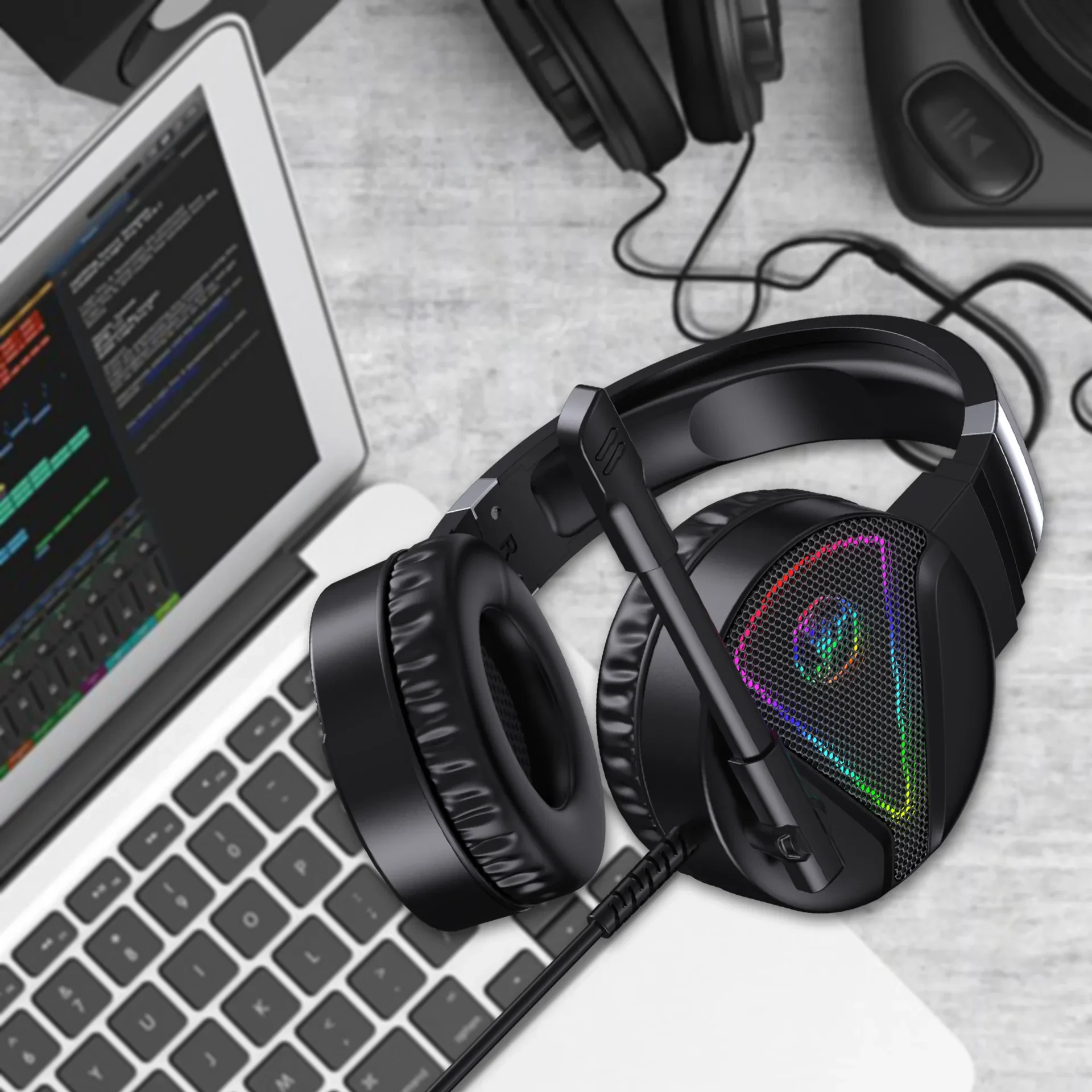 RGB Luminous ABS Headset