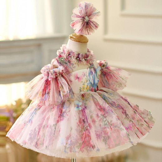 Girl's One Year Old Celebration Dress Princess Dress
