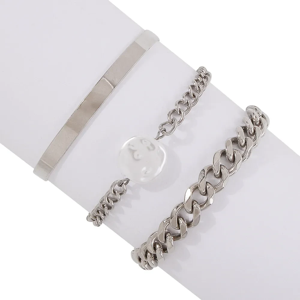 Hip Hop Chain Simple Fashion New Bracelet Set Women