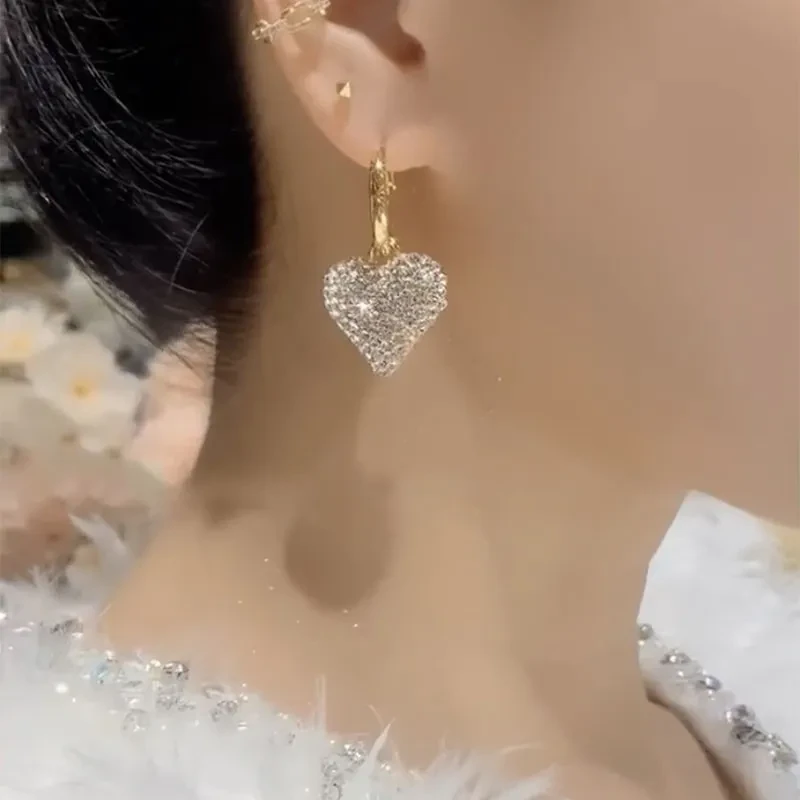 Simple Fashion Cross High-grade Diamond Earrings