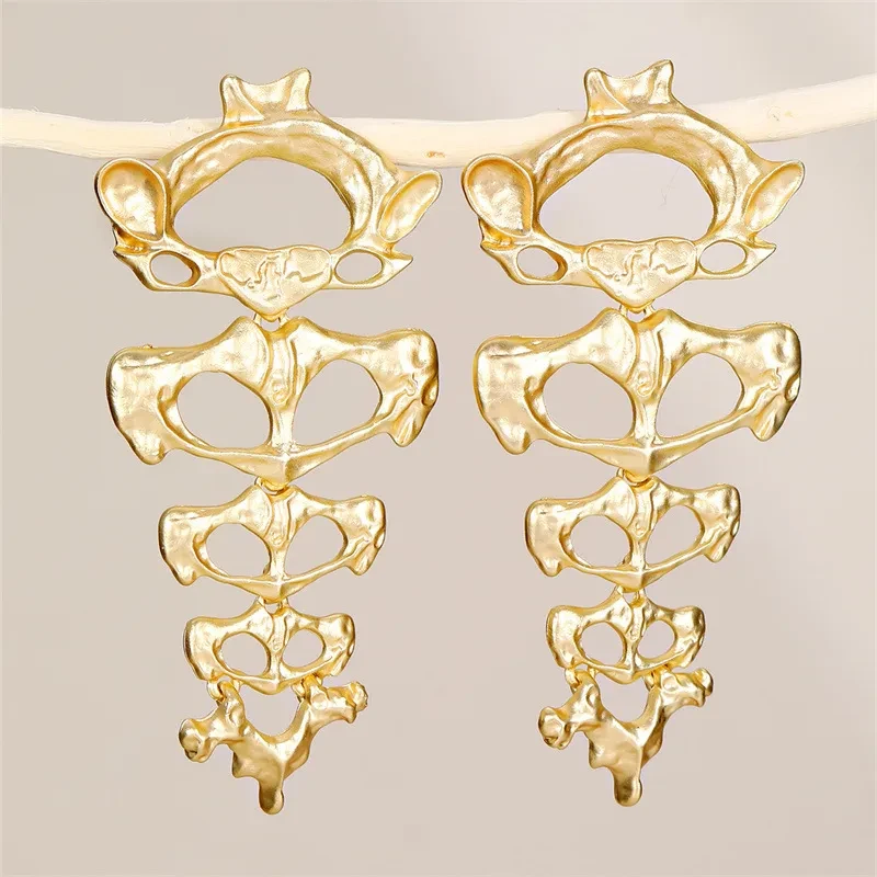 Retro Trendy Long Alien Design Earrings