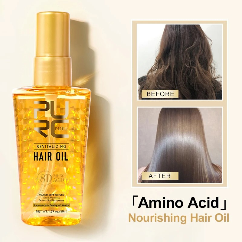 PURC Morocco Argan Oil Nourishing Hair Oil  Smoothing Shine Soft Hair Serum for Repairing Damaged