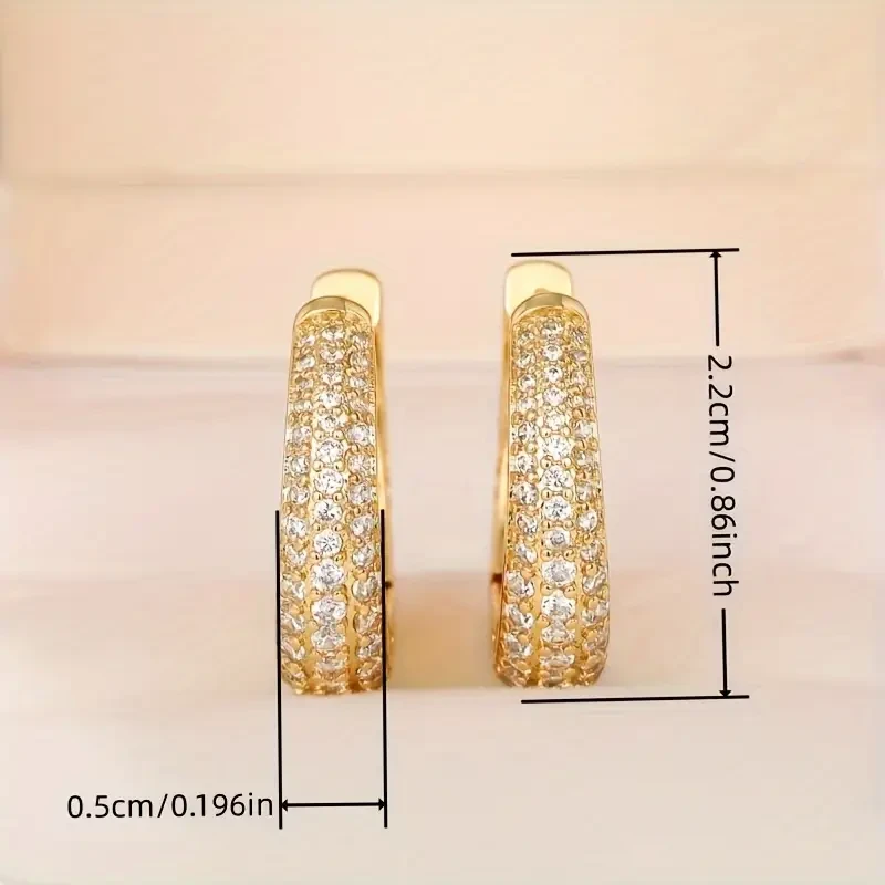 READKISS Elegant 18K Golden Plated Hoop Earrings