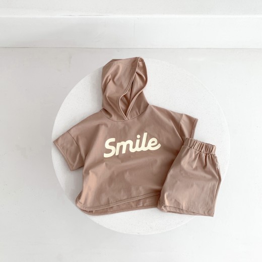 Letter Print Short-sleeve Shorts Suit