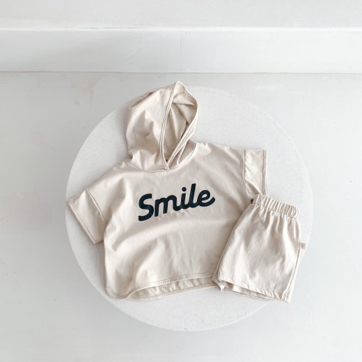 Letter Print Short-sleeve Shorts Suit