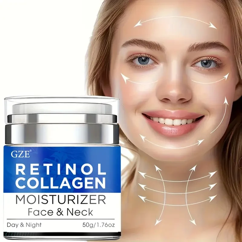 GZE Retinol Collagen Face & Neck Moisturizer Cream with Hyaluronic Acid