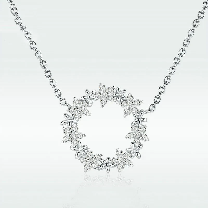 Evelyn Sterling Silver Necklace Bright Stars S925 Silver Necklace
