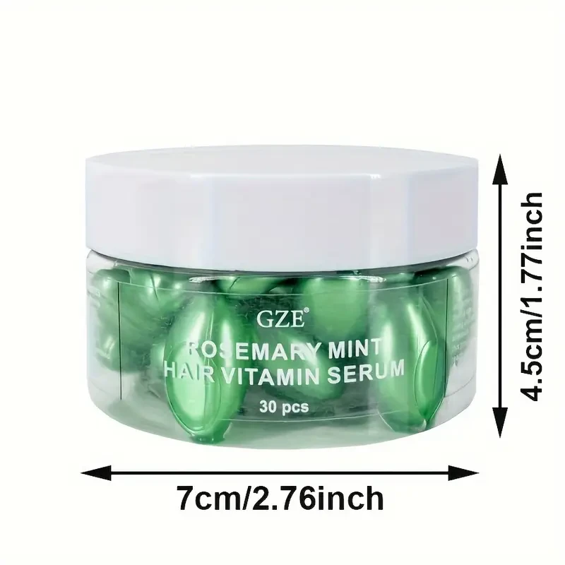 GZE ROSEMARY MINT HAIR VITAMIN SERUM for Hair Strenghtening with Jojoba Oil & Castor Oil