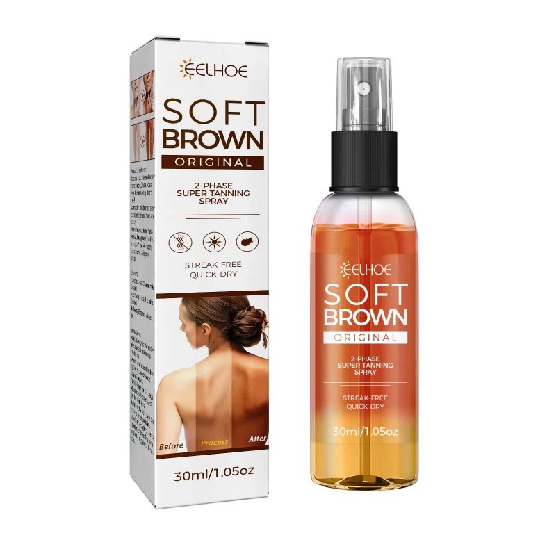 Self Spray Tan Natural Tanning Oil Mousse  Gradual Face and Body Moisturizer, Quick Dry, 30ml