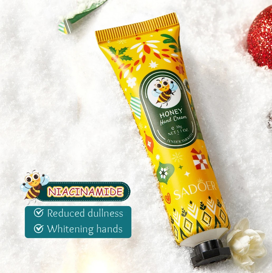 SADOER Honey Hand Cream Moisturizing, Brightening, and Repairing for Dry, Cracked Hands
