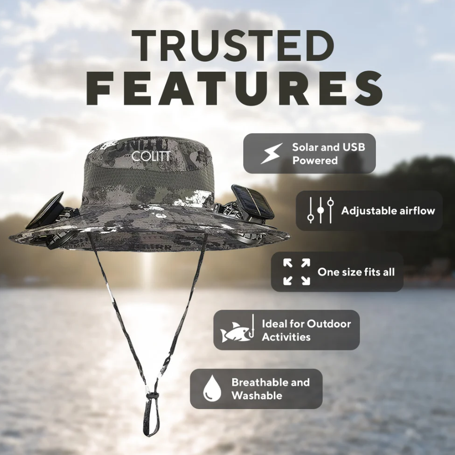 360° Fishing Hat With Built In Fan