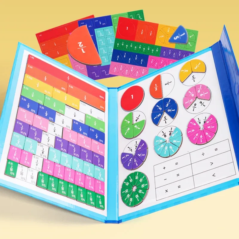 🎁Montessori Magnetic Book Fraction Puzzle For Children