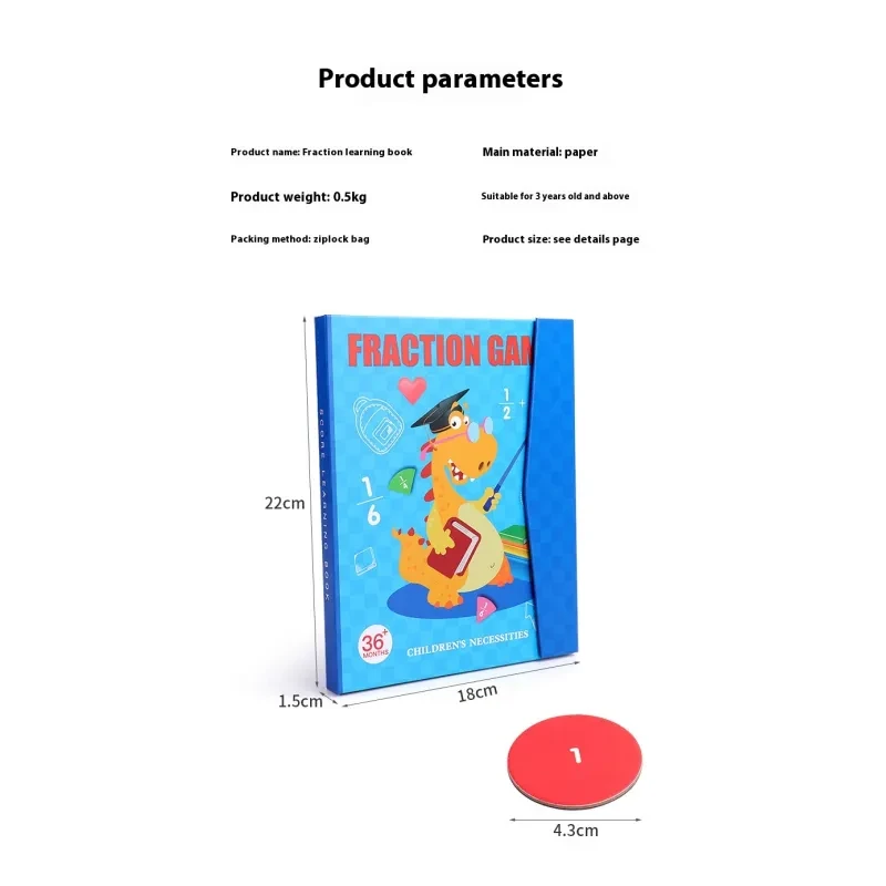 🎁Montessori Magnetic Book Fraction Puzzle For Children