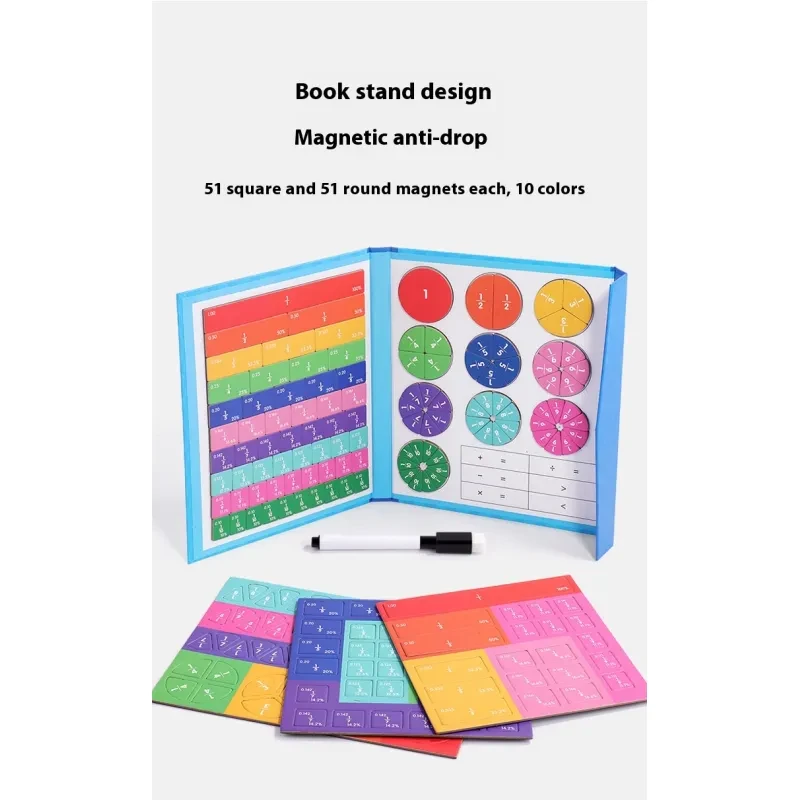🎁Montessori Magnetic Book Fraction Puzzle For Children