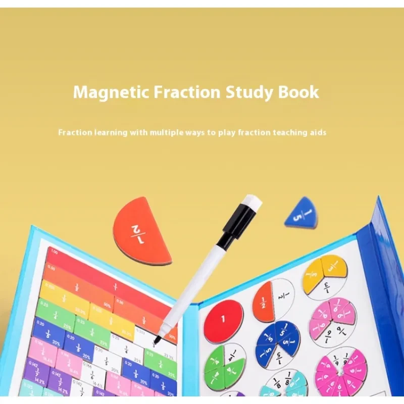 🎁Montessori Magnetic Book Fraction Puzzle For Children