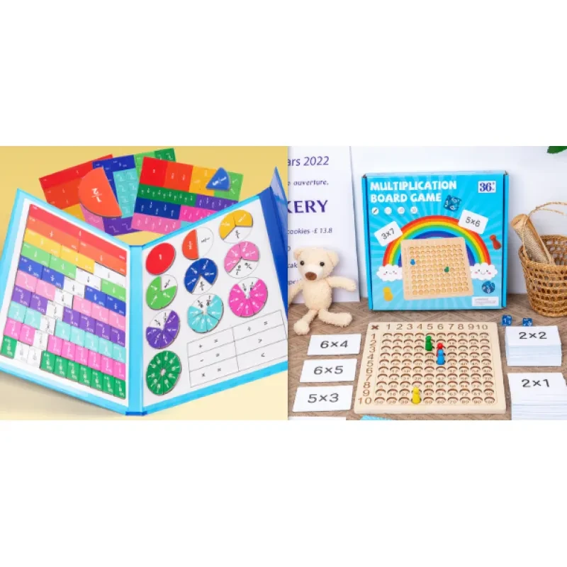 🎁Montessori Magnetic Book Fraction Puzzle For Children