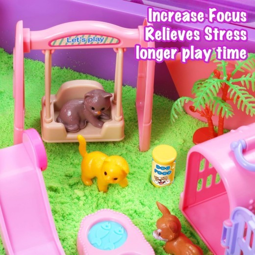 Cute Pet Garden Theme Sensory Children's Sand Table Game Basin