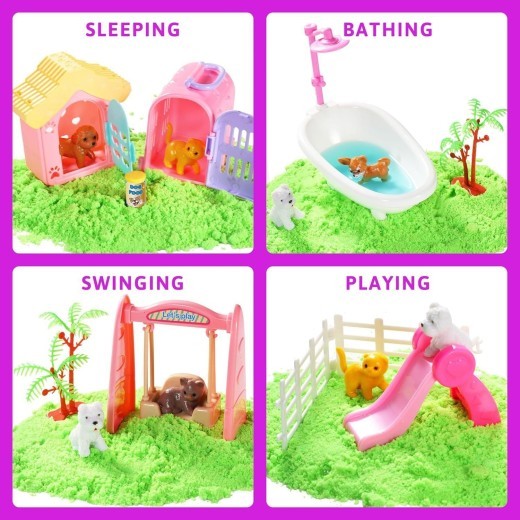 Cute Pet Garden Theme Sensory Children's Sand Table Game Basin