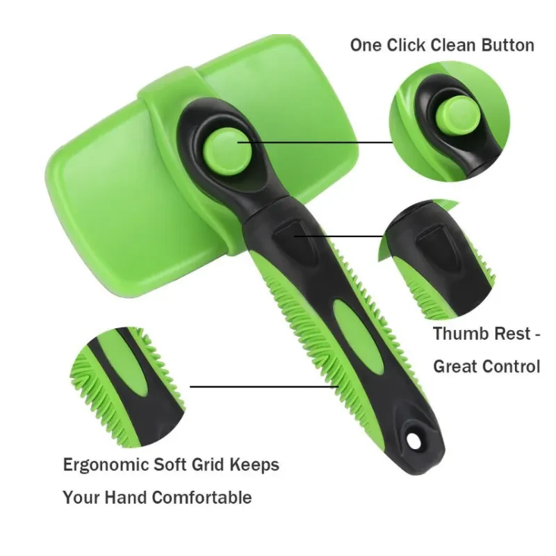 SELF CLEANING SLICKER BRUSH FOR PET