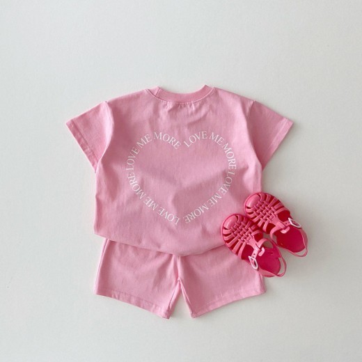 Boys And Girls Heart Shape Printed Pure Cotton Suit