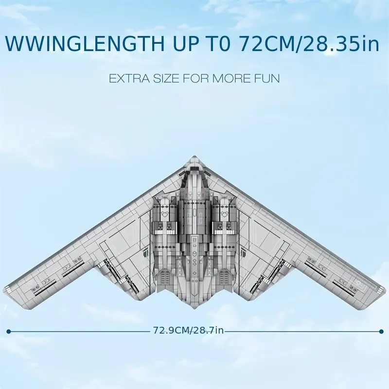 Tech B-2 Ghost Stealth Machine Construction Set, Aircraft Model Assembly Toys