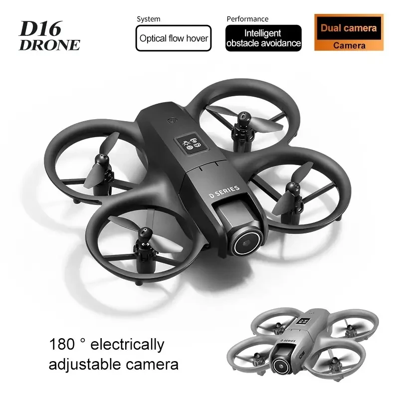 D16 Drone with Dual HD Camera, Propeller Safety Design, 360 Full Protection