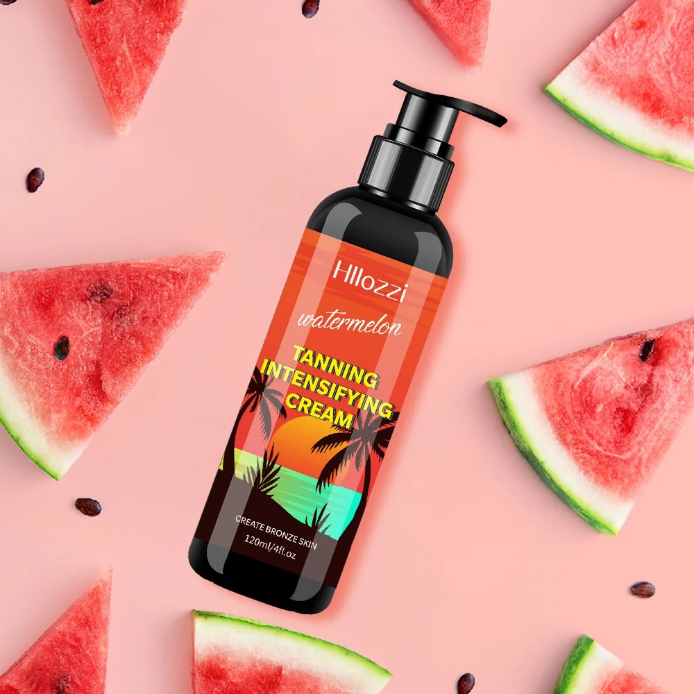 4fl.oz Watermelon Tanning Cream  Waterproof Self-Tanning Cream for Long-Lasting Bronze Skin