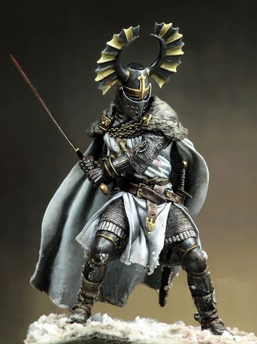 Resin Kit Teutonic Warriors Fifteenth Century 90mm  Detailed Model Kit for Historical Figures