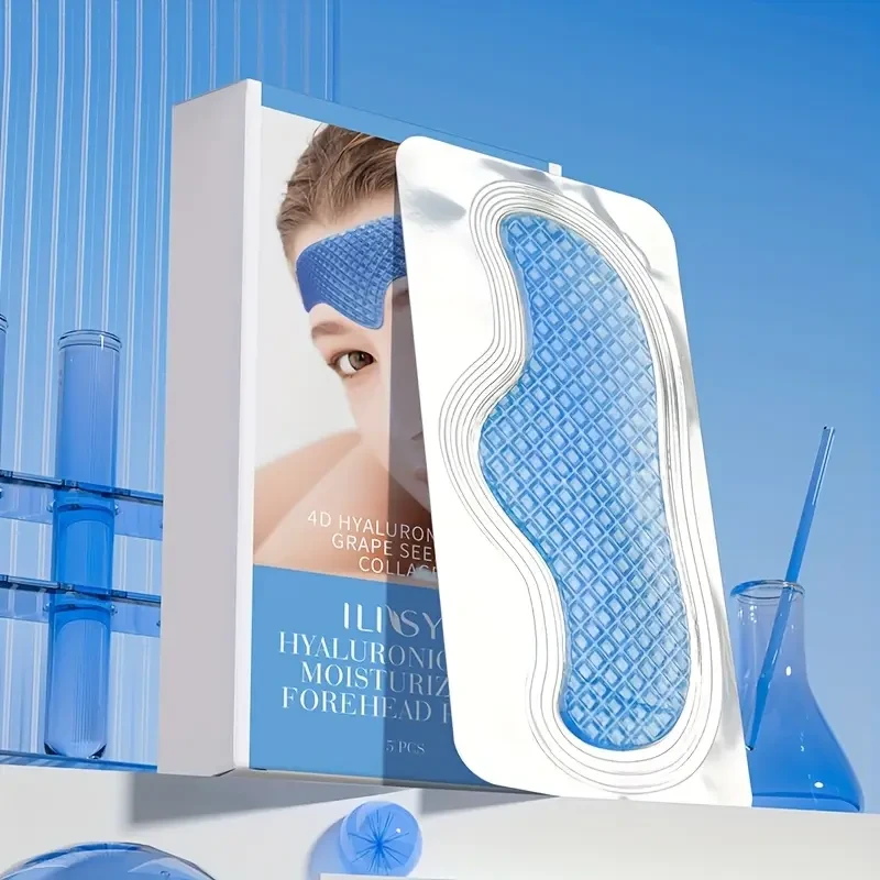 ILISYA Hyaluronic Acid & Collagen Forehead Face Masks, 5-Pack