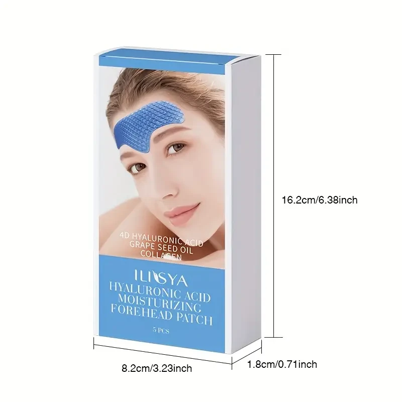 ILISYA Hyaluronic Acid & Collagen Forehead Face Masks, 5-Pack