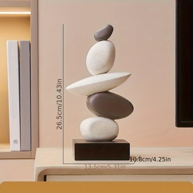 Resin Abstract Stone Knot Figurine - Decorative Centerpiece