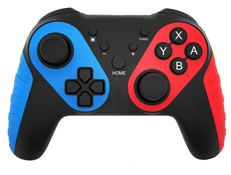 Red and blue wireless Bluetooth gamepad
