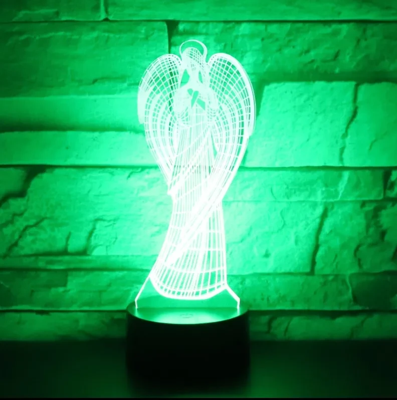 Christian Angel Led Colorful Color Changing 3D Night Light