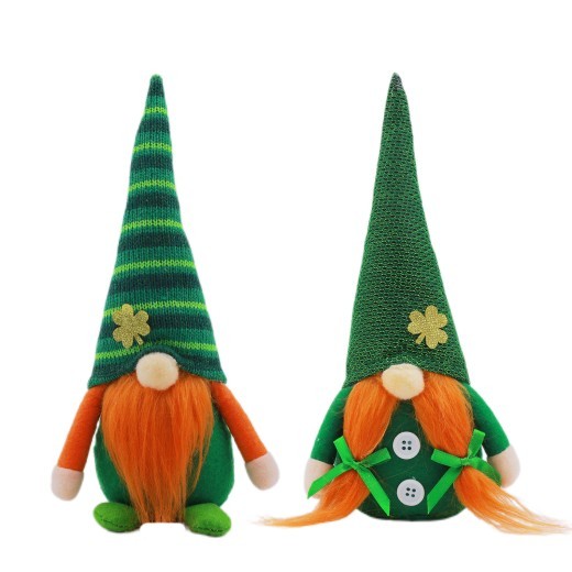 St Patrick's Day Green Hat Dwarf Doll