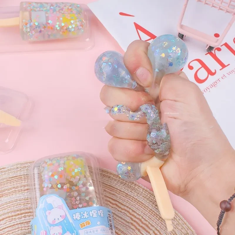 Popsicle Pinch Decompression Toy Schoolbag Pendant