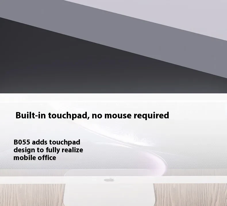 New B055 Business Leather Large Touch Version Bluetooth Folding Keyboard