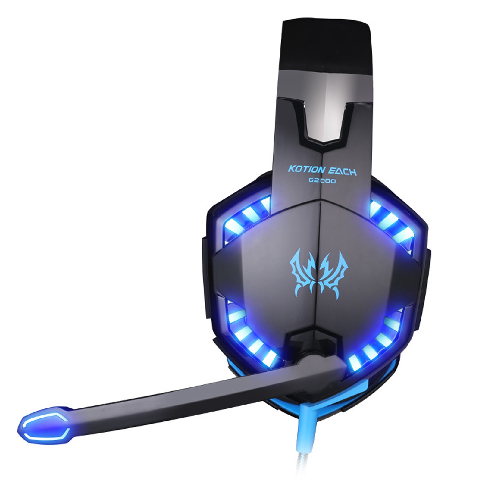 G2000 Gaming Headset  Immersive Audio, Noise Cancelling Mic, LED Lights, Soft Memory Earmuffs