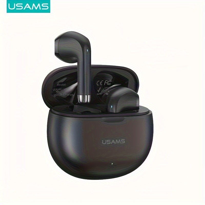 USAMS TureTWS Wireless Earphones  BT 5.3, Ultra Mini Size, Sports In-Ear Earbuds, Bass ACC 3D Surround Sound, Model USAMS-YO17