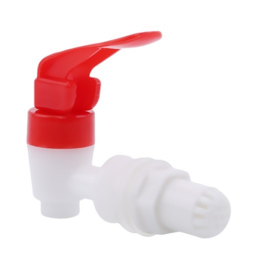Red Glass Bubble Wine Bottle Plastic Faucet