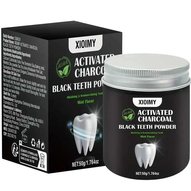 50g Mint Flavor Xioimy Activated Carbon Teeth Whitening Powder