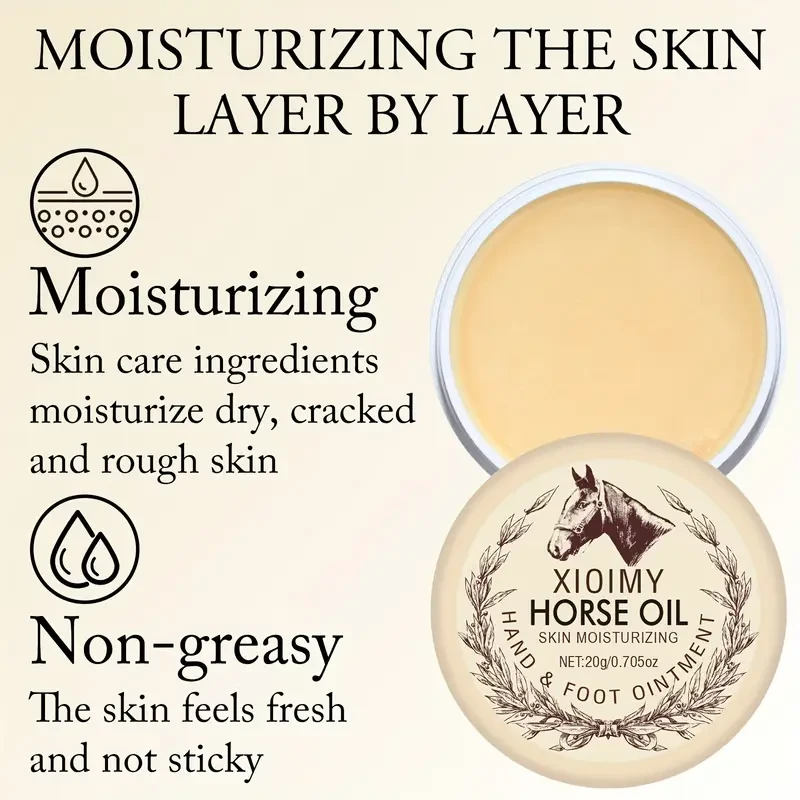 2pcs XIOIMY Horse Oil Hand & Foot Moisturizing Cream 20g Each