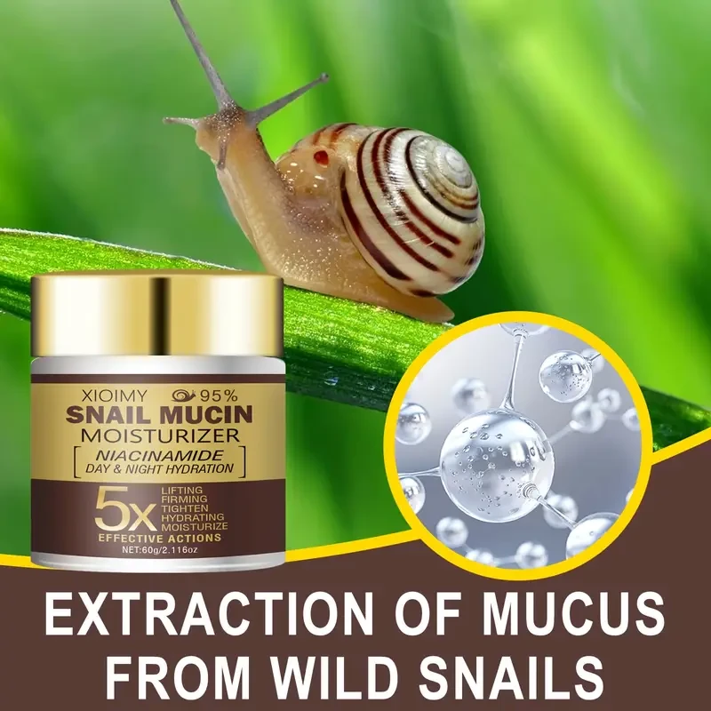 XIOIMY 60g Snail Face Cream with 5X Snail Mucin Moisturizer