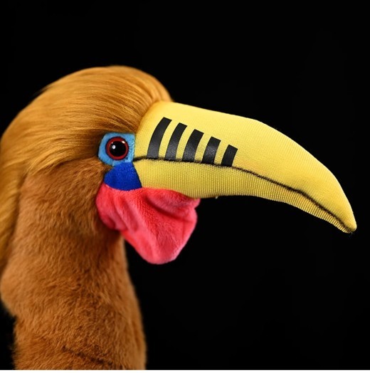 Original Design Brown Necked Hornbill Plush Toy