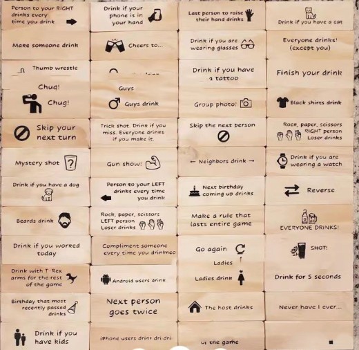 Drinking Game Tumbling Tower Blocks