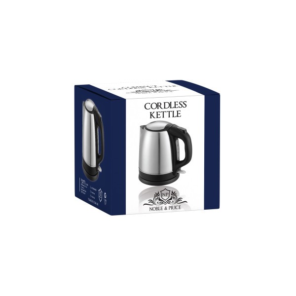 Cordless Kettle Stainless Steel 1.2L  - Noble & Price
