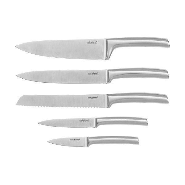 Walnut Knife Block 6-Piece Set - Wiltshire