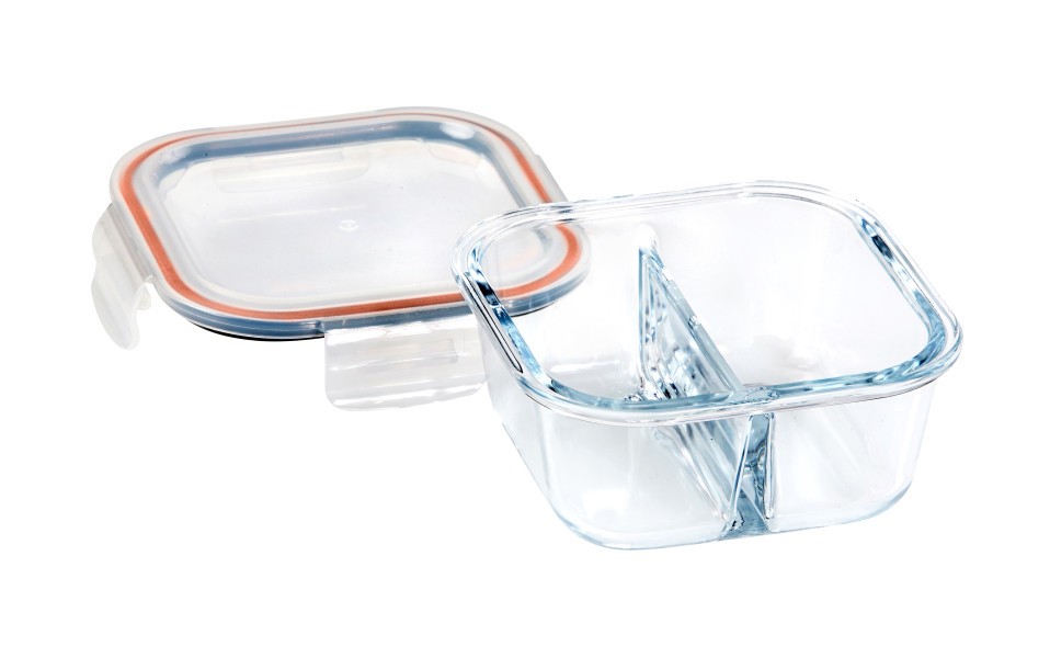 Square Glass Container with 2 Dividers 500ml  - Wiltshire